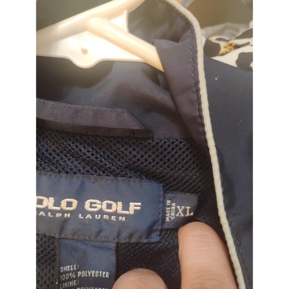Polo Golf Ralph Lauren Mens Navy Blue Full Zip Jacket Long Sleeve Lined Size XL - Picture 4 of 8
